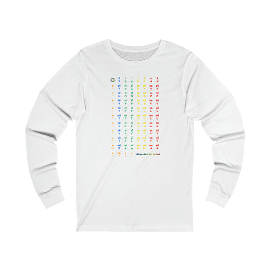 nftS - SRO Colored Chart - Unisex Jersey Long Sleeve Tee